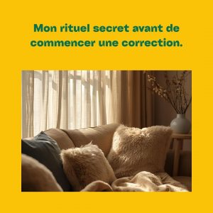 Lire la suite à propos de l’article Mon rituel secret avant de commencer une correction