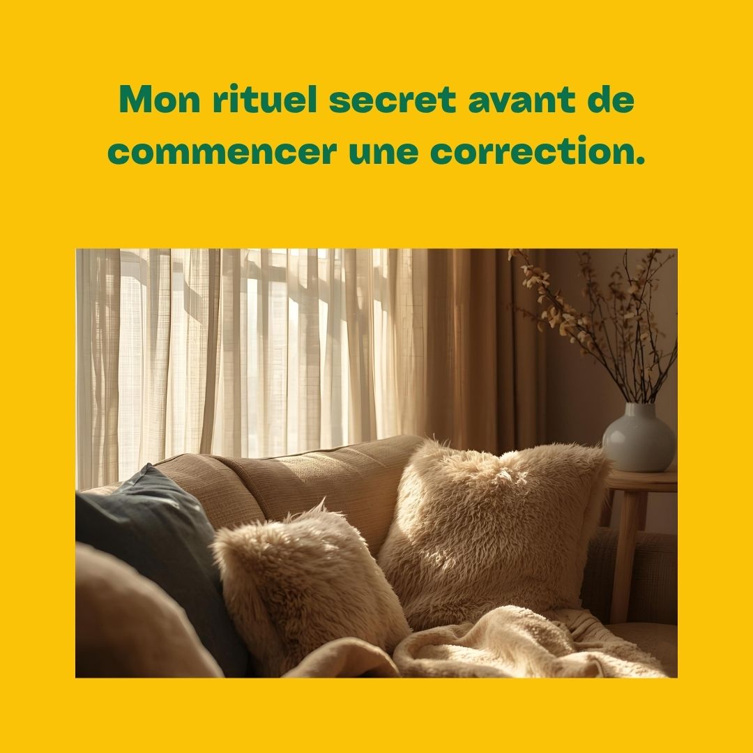 Lire la suite à propos de l’article Mon rituel secret avant de commencer une correction